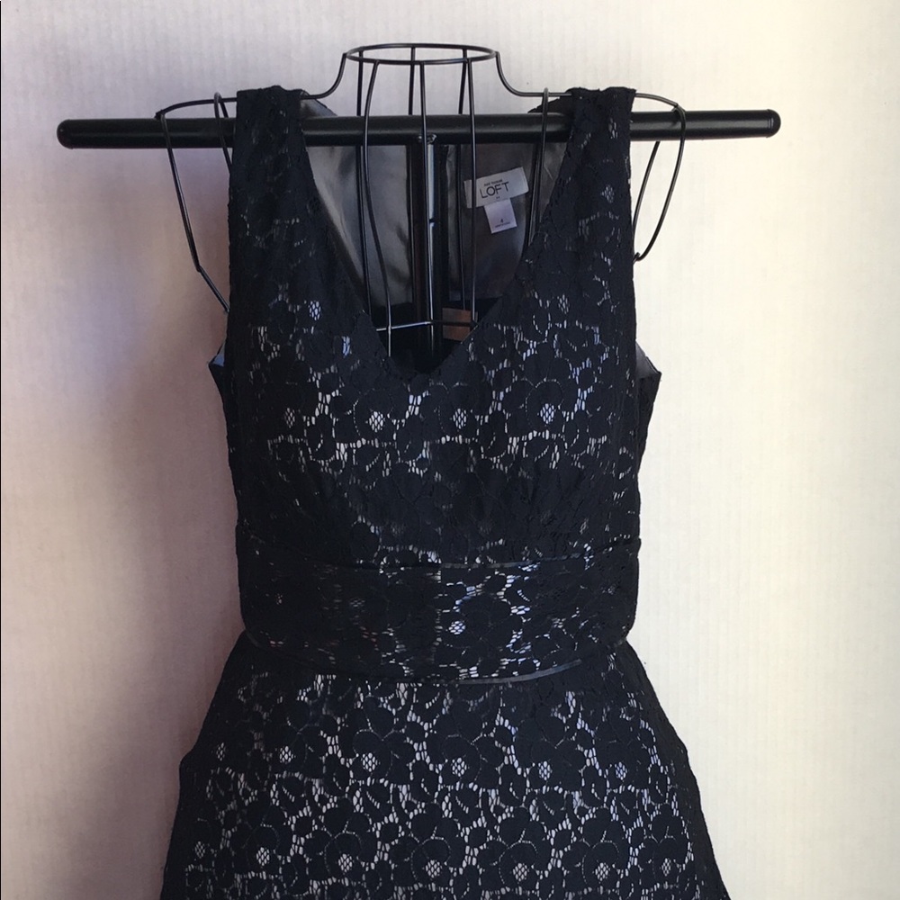 Ann Taylor Loft, Black Lace Dress, Size 4